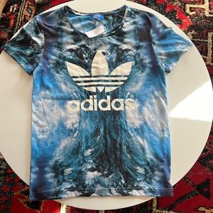 Men’s adidas tee blue graphic rare medium NWT